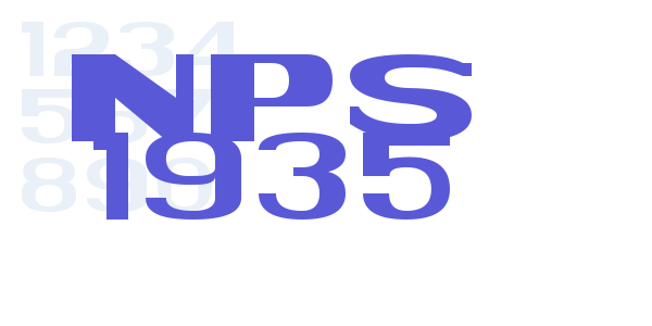 NPS 1935 font free