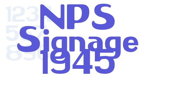 NPS Signage 1945 font free