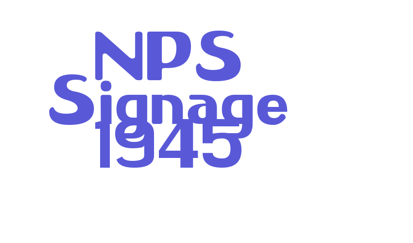 NPS Signage 1945 Font