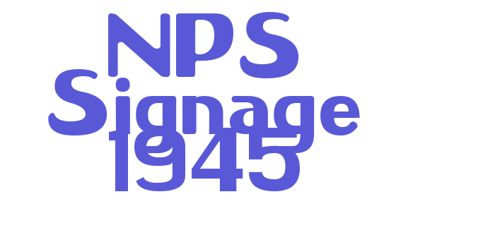 NPS Signage 1945 Font Download