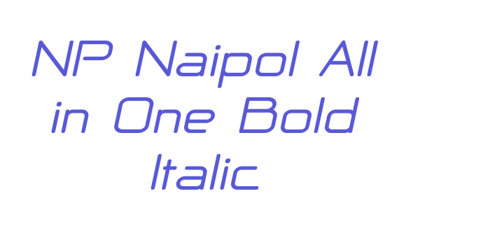 NP Naipol All in One Bold Italic Font Download