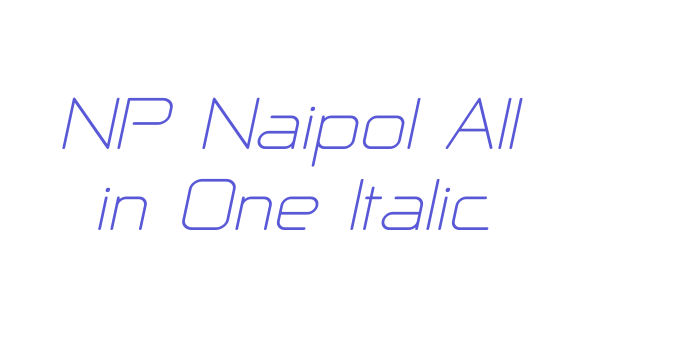 NP Naipol All in One Italic Font Download