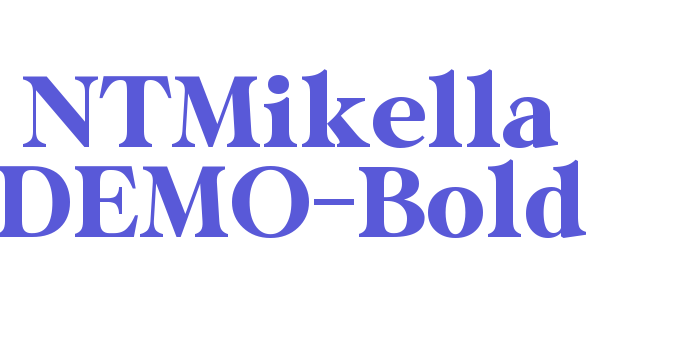 NTMikella DEMO-Bold Font