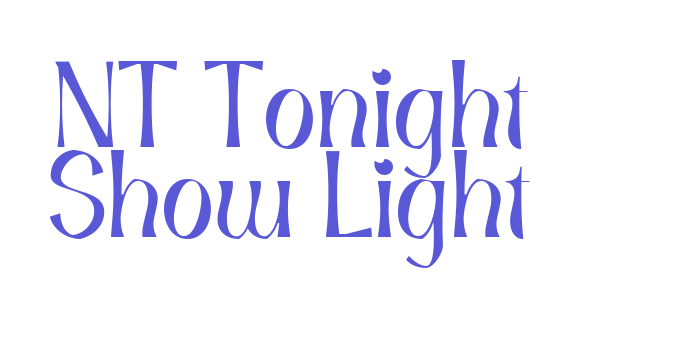 NT Tonight Show Light Font