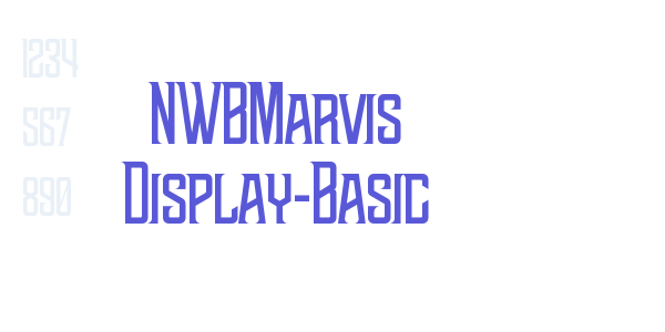 NWBMarvis Display-Basic font free