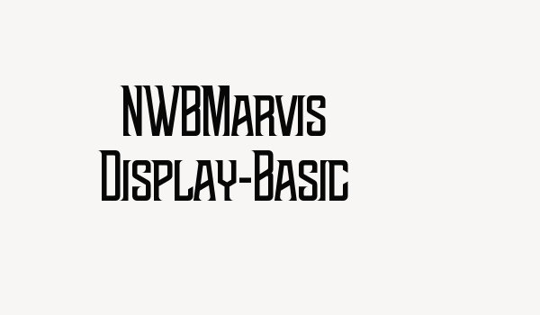 NWBMarvis Display-Basic Font