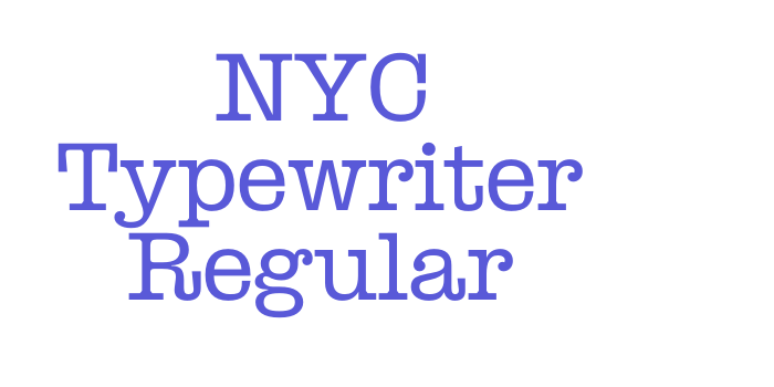 NYC Typewriter Regular Font Download