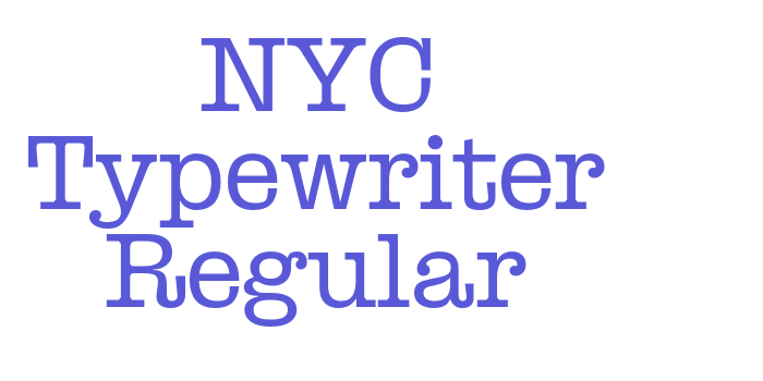 NYC Typewriter Regular Font