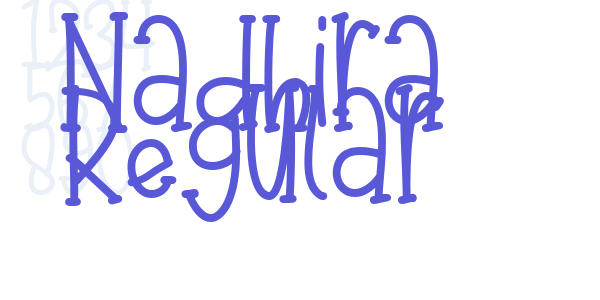 Nadhira Regular font