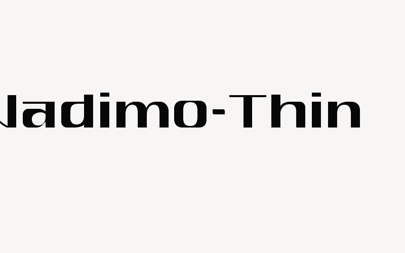 Nadimo-Thin Font