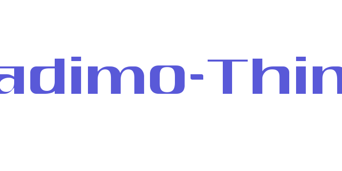 Nadimo-Thin Font