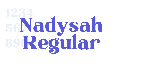 Nadysah Regular font free