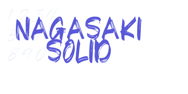 Nagasaki Solid font free