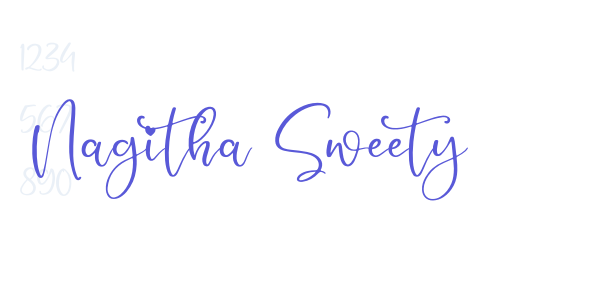 Nagitha Sweety font free