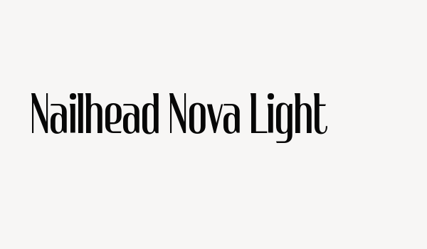 Nailhead Nova Light Font