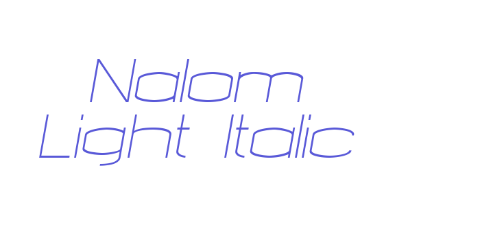 Nalom Light Italic Font Download