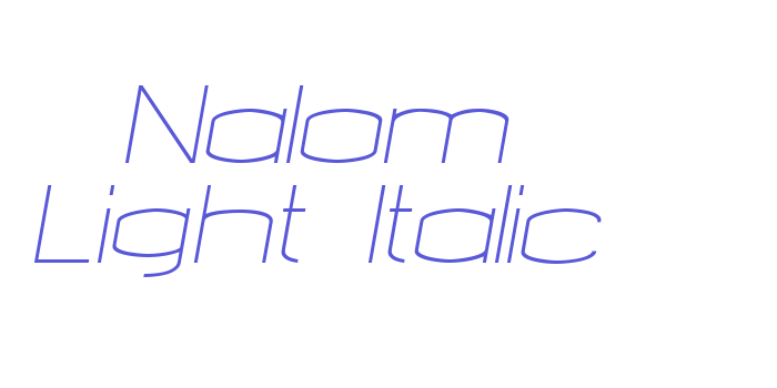 Nalom Light Italic Font