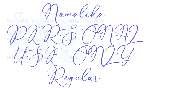 Namalika PERSONAL USE ONLY Regular font free