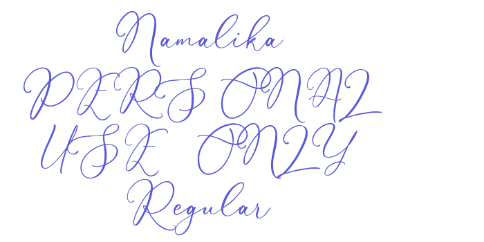 Namalika PERSONAL USE ONLY Regular Font Download