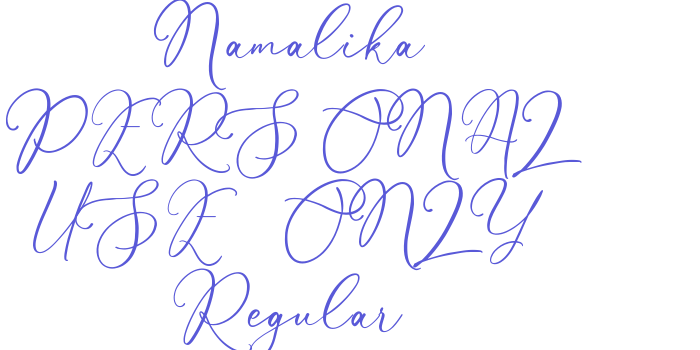 Namalika PERSONAL USE ONLY Regular Font