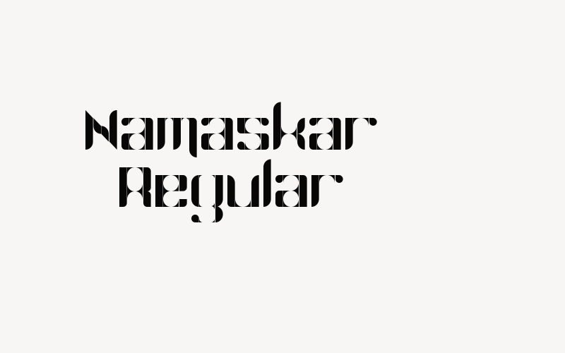 Namaskar Regular Font