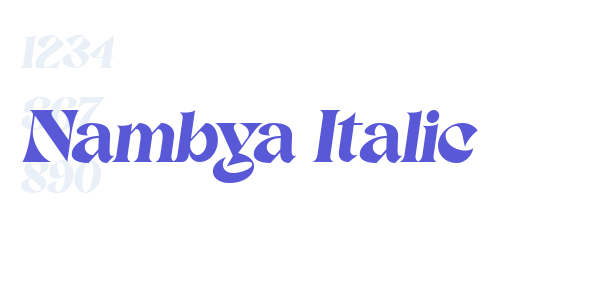 Nambya Italic font free