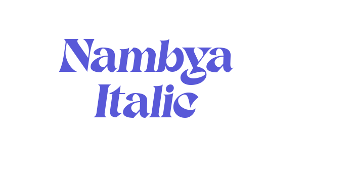 Nambya Italic Font