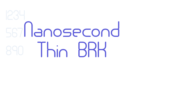 Nanosecond Thin BRK font free