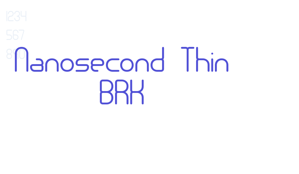 Nanosecond Thin BRK-font-download