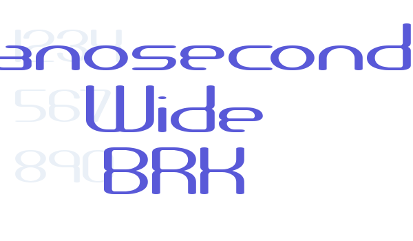 Nanosecond Wide BRK font free