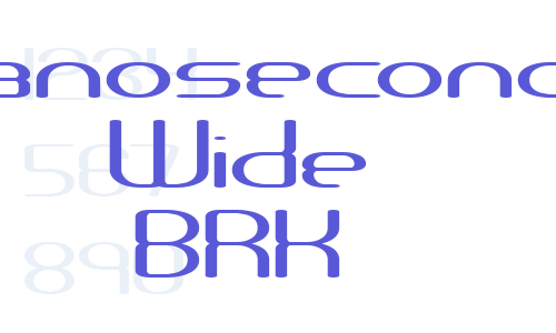 Nanosecond Wide BRK Font