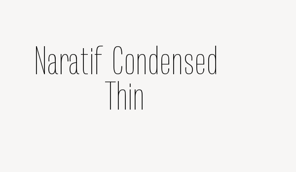 Naratif Condensed Thin Font