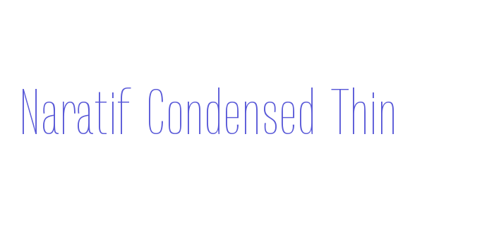 Naratif Condensed Thin Font Download