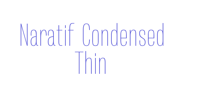 Naratif Condensed Thin Font