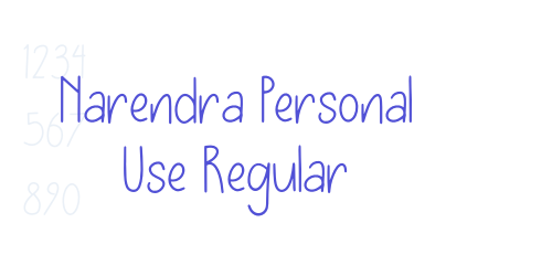 Narendra Personal Use Regular-font-download