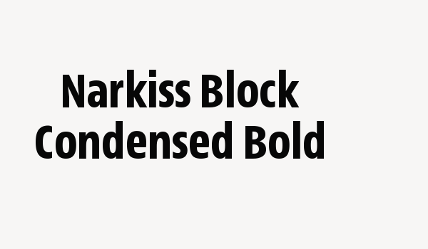 Narkiss Block Condensed Bold Font