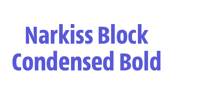 Narkiss Block Condensed Bold Font