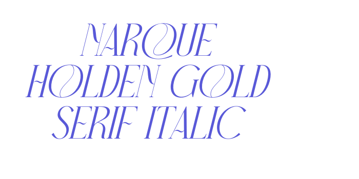 Narque Holden Gold Serif Italic Font Download