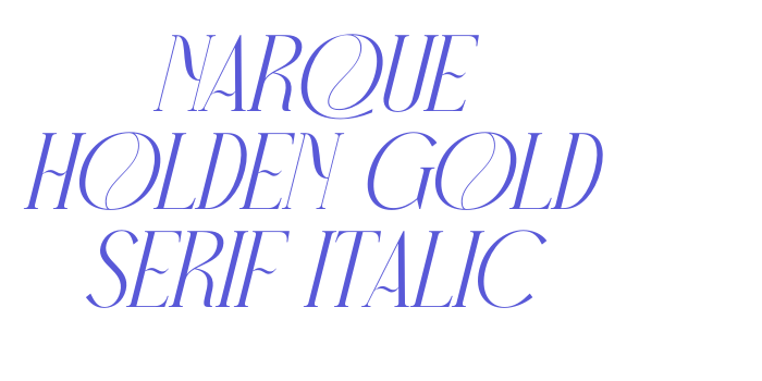 Narque Holden Gold Serif Italic Font