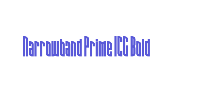 Narrowband Prime ICG Bold Font Download