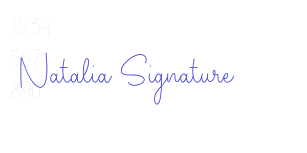 Natalia Signature font free