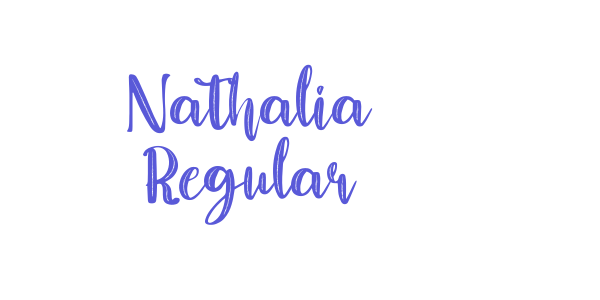 Nathalia Regular font free