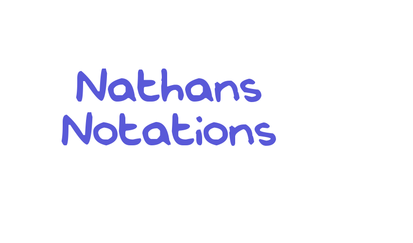 Nathan’s Notations Font Download