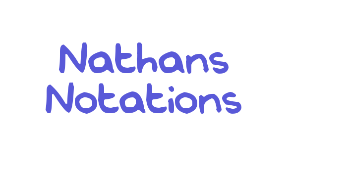 Nathan’s Notations Font Download