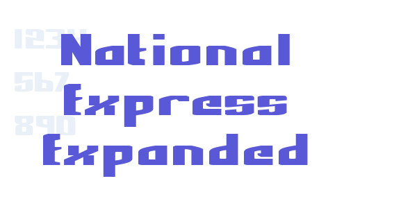 National Express Expanded font free