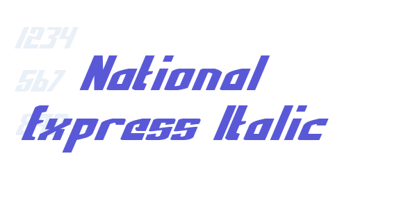 National Express Italic font free