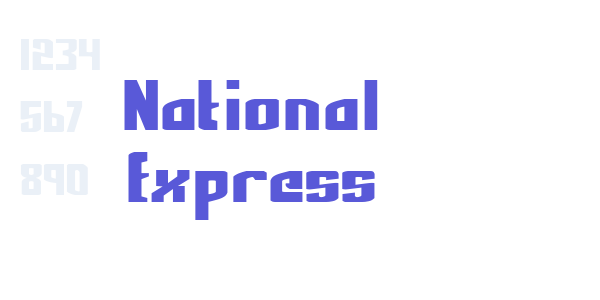 National Express font free