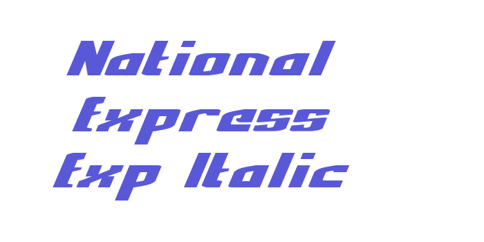 National Express Exp Italic Font Download