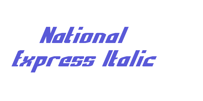 National Express Italic Font Download