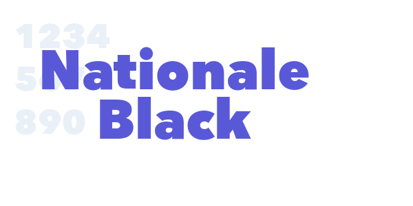 Nationale Black font free